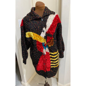 Boho Knit Duster Full Length Cardigan Sweater